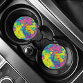 Colorful Acid Melt Print Car Coasters