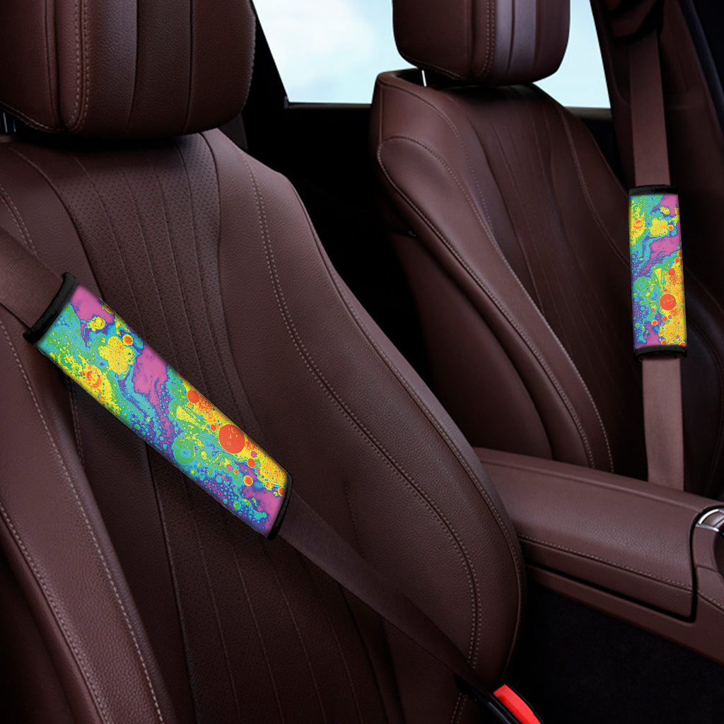 Colorful Acid Melt Print Car Seat Belt Covers