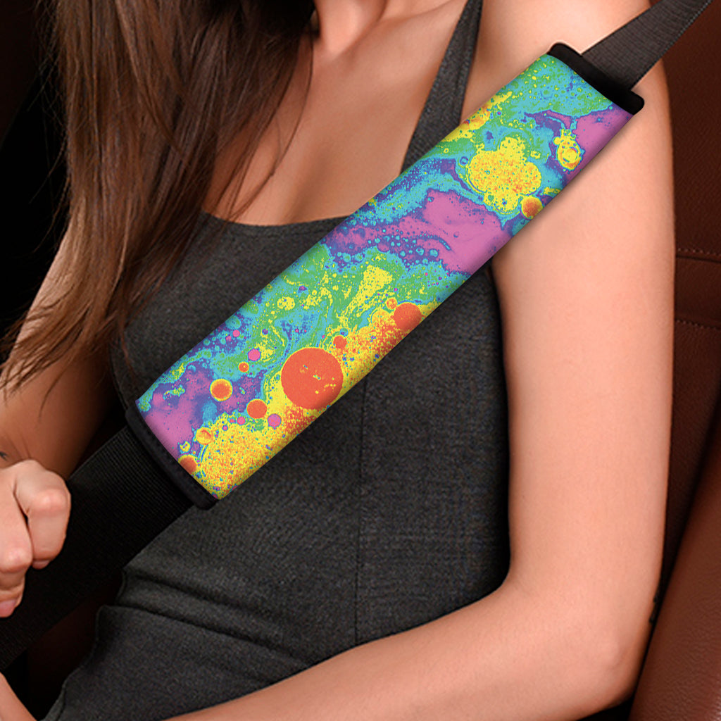 Colorful Acid Melt Print Car Seat Belt Covers