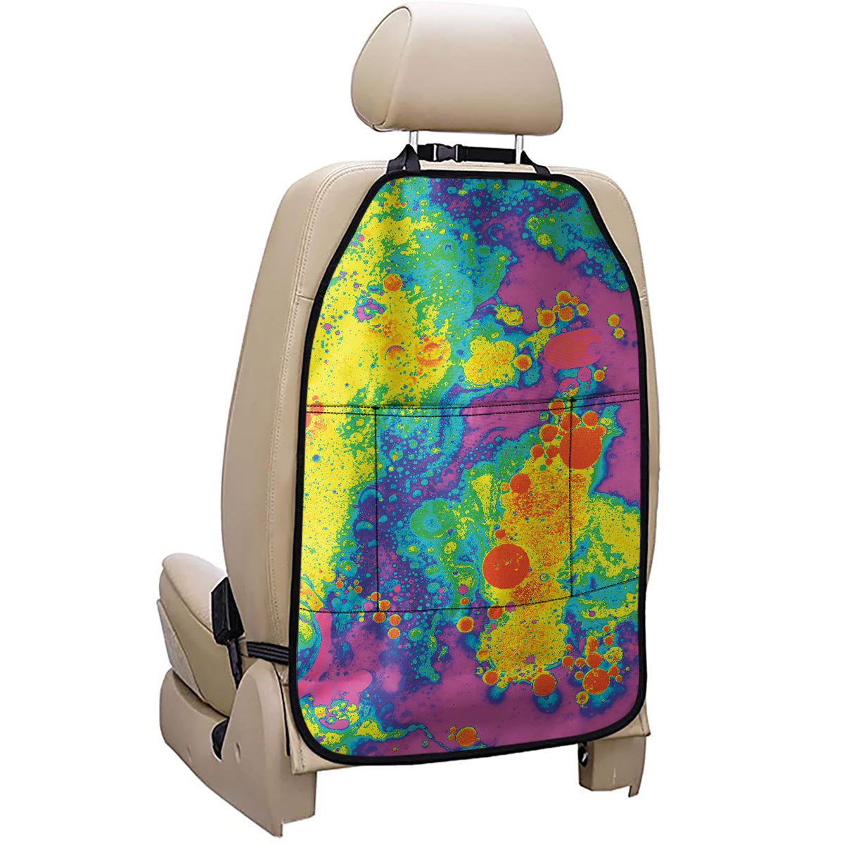 Colorful Acid Melt Print Car Seat Organizers