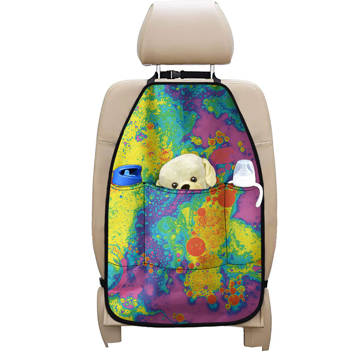 Colorful Acid Melt Print Car Seat Organizers