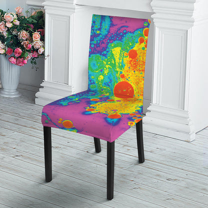 Colorful Acid Melt Print Dining Chair Slipcover