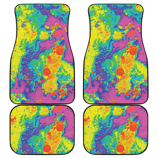 Colorful Acid Melt Print Front and Back Car Floor Mats