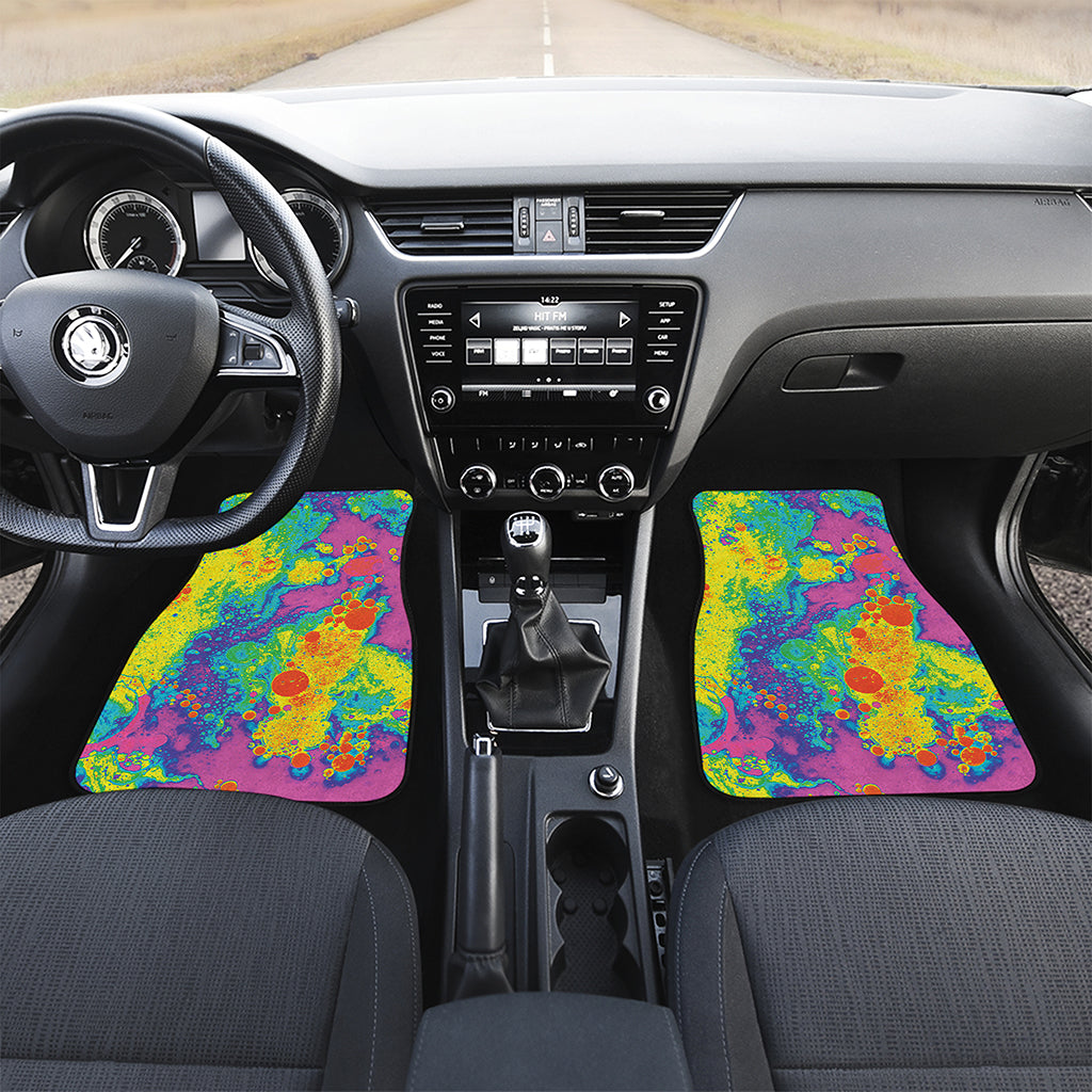 Colorful Acid Melt Print Front and Back Car Floor Mats