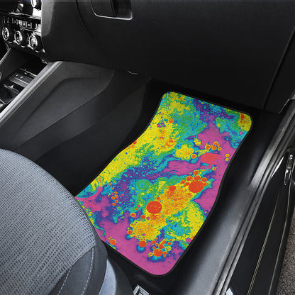 Colorful Acid Melt Print Front and Back Car Floor Mats