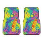 Colorful Acid Melt Print Front Car Floor Mats
