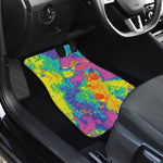 Colorful Acid Melt Print Front Car Floor Mats