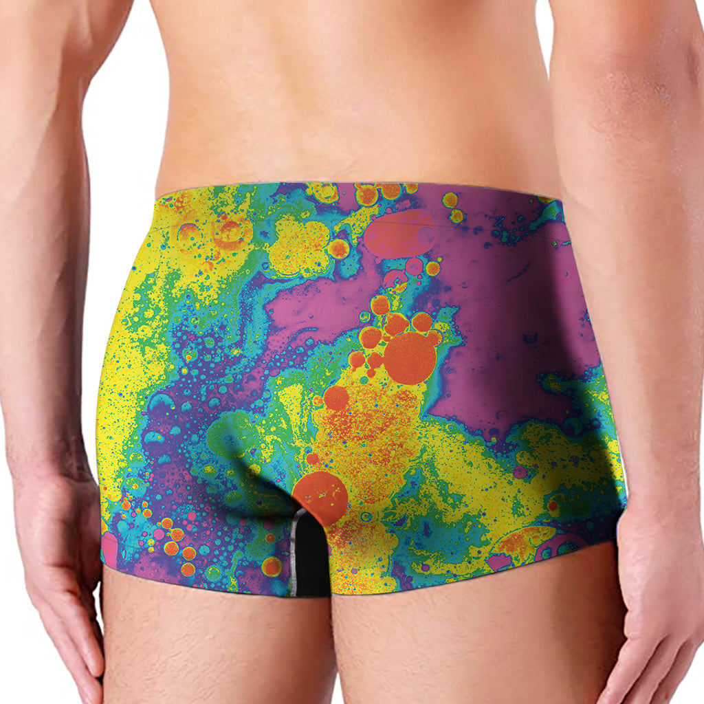 Colorful Acid Melt Print Men's Boxer Briefs