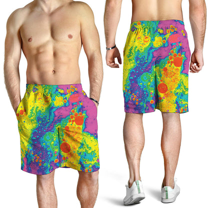 Colorful Acid Melt Print Men's Shorts