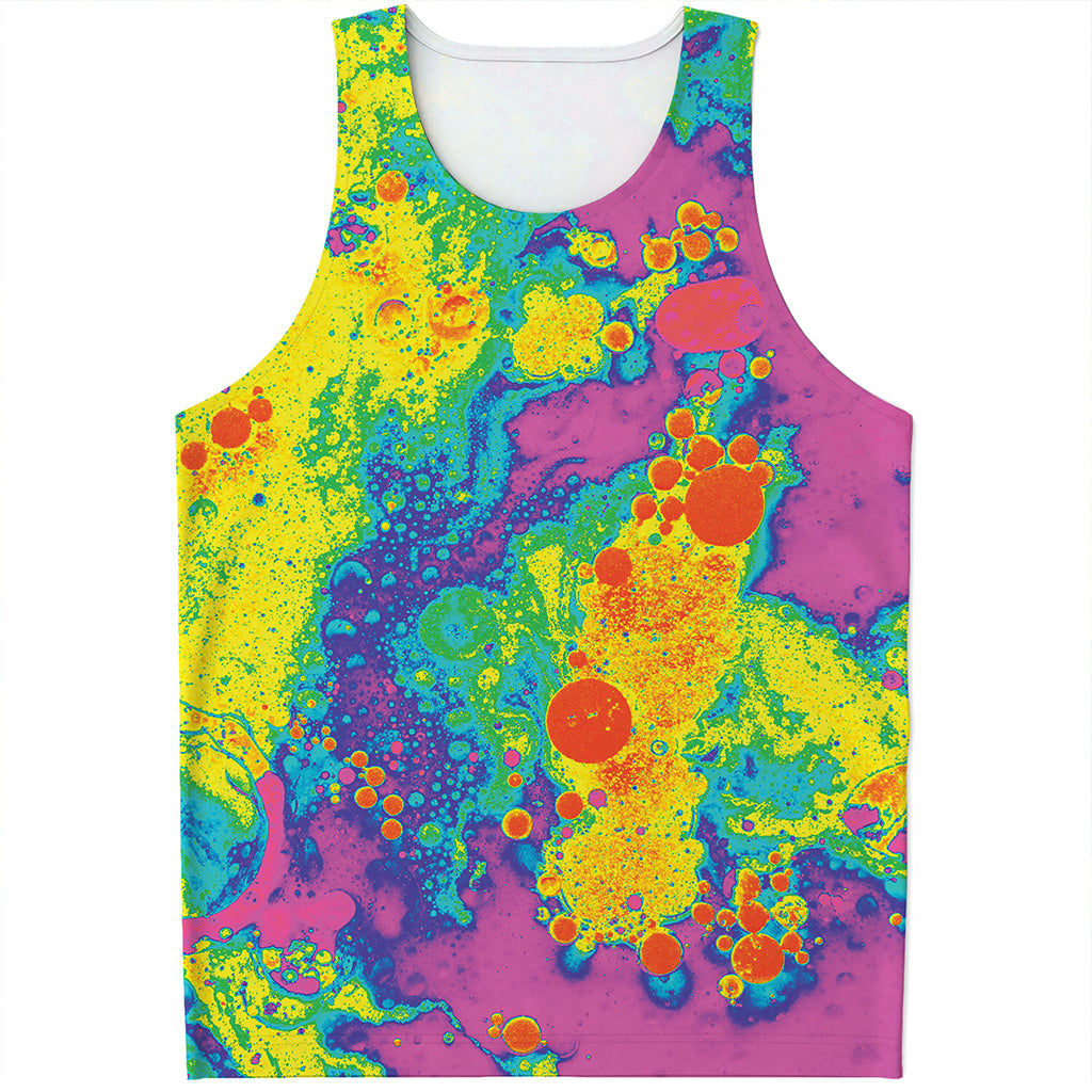Colorful Acid Melt Print Men's Tank Top