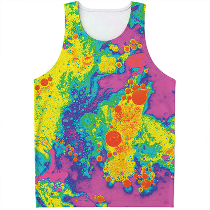 Colorful Acid Melt Print Men's Tank Top