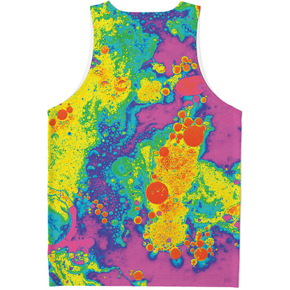 Colorful Acid Melt Print Men's Tank Top