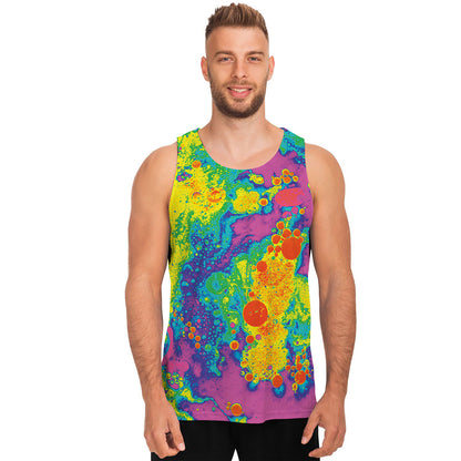 Colorful Acid Melt Print Men's Tank Top