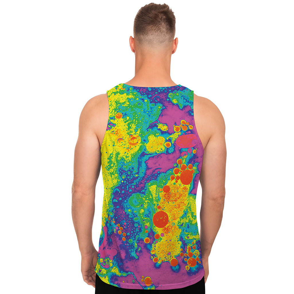 Colorful Acid Melt Print Men's Tank Top