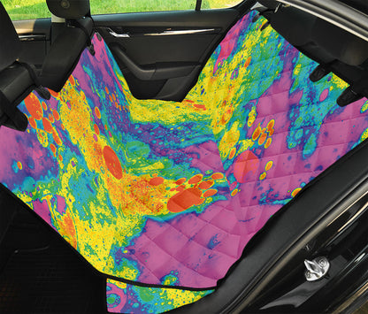 Colorful Acid Melt Print Pet Car Back Seat Cover
