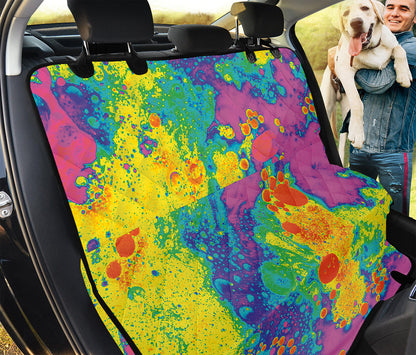 Colorful Acid Melt Print Pet Car Back Seat Cover