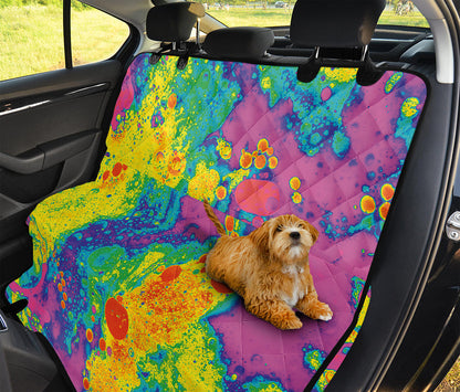Colorful Acid Melt Print Pet Car Back Seat Cover
