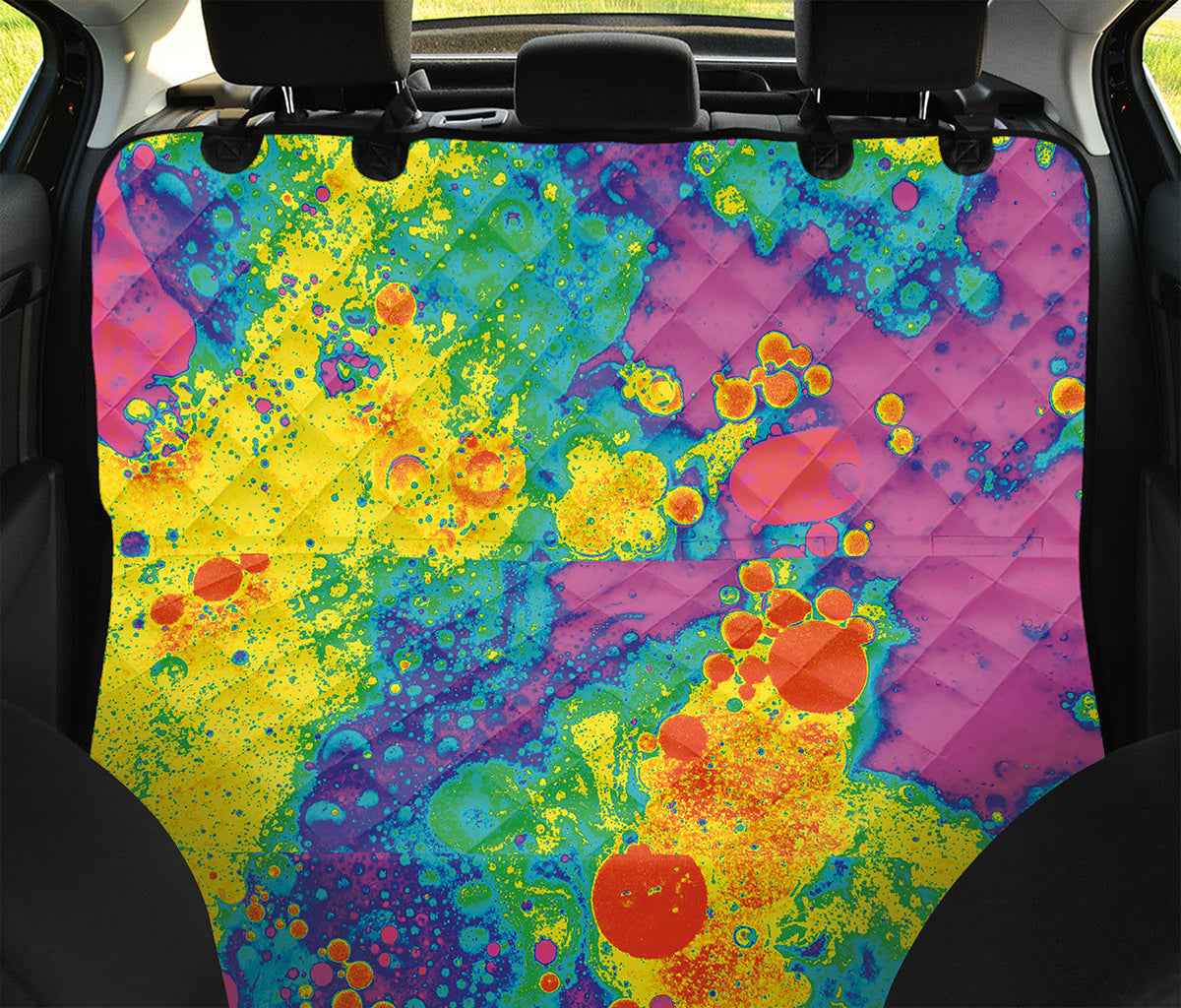 Colorful Acid Melt Print Pet Car Back Seat Cover