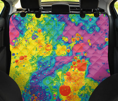 Colorful Acid Melt Print Pet Car Back Seat Cover