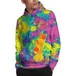 Colorful Acid Melt Print Pullover Hoodie