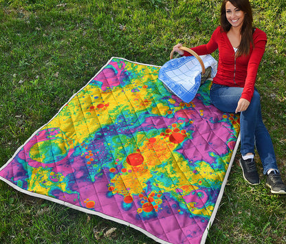 Colorful Acid Melt Print Quilt