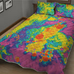 Colorful Acid Melt Print Quilt Bed Set