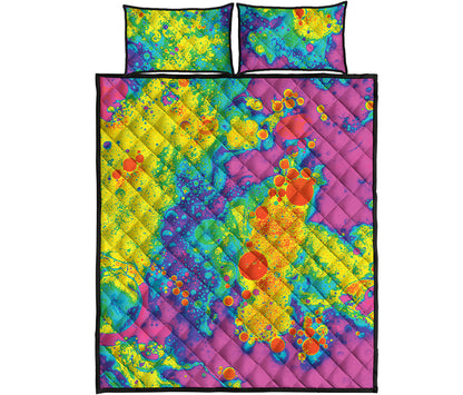 Colorful Acid Melt Print Quilt Bed Set
