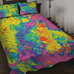 Colorful Acid Melt Print Quilt Bed Set