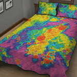 Colorful Acid Melt Print Quilt Bed Set