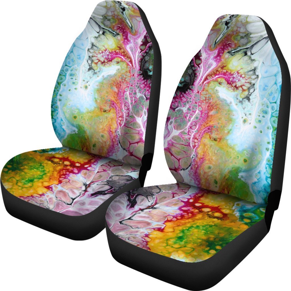 Colorful Acid Melt Universal Fit Car Seat Covers GearFrost