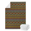 Colorful African Inspired Pattern Print Blanket