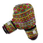 Colorful African Inspired Pattern Print Boxing Gloves
