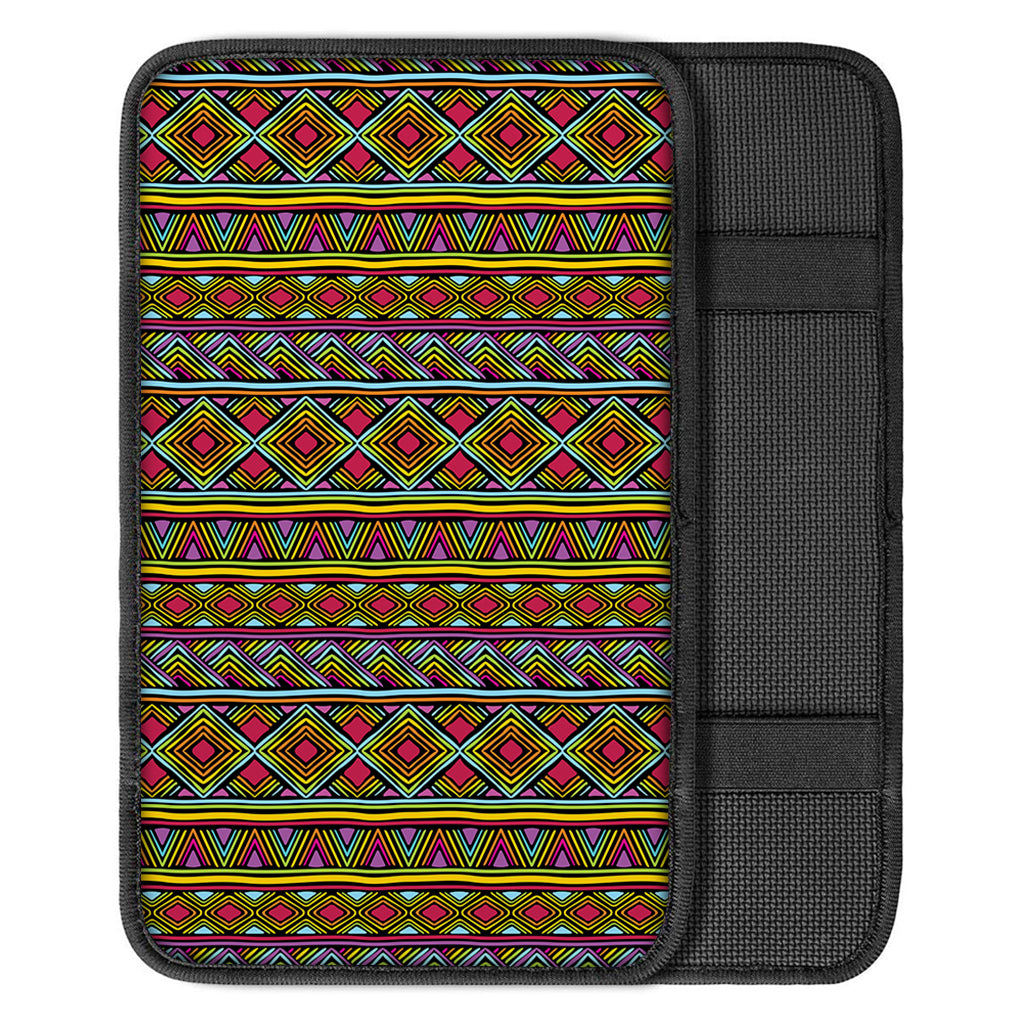 Colorful African Inspired Pattern Print Car Center Console Cover