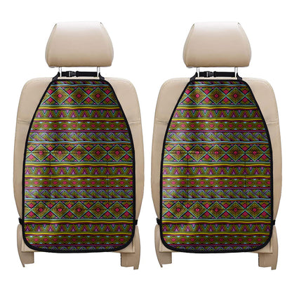 Colorful African Inspired Pattern Print Car Seat Organizers