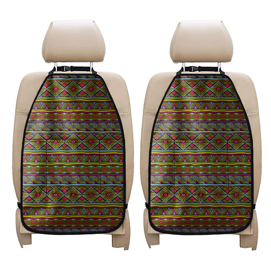 Colorful African Inspired Pattern Print Car Seat Organizers