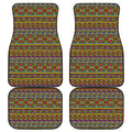 Colorful African Inspired Pattern Print Front and Back Car Floor Mats