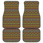 Colorful African Inspired Pattern Print Front and Back Car Floor Mats
