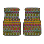 Colorful African Inspired Pattern Print Front Car Floor Mats
