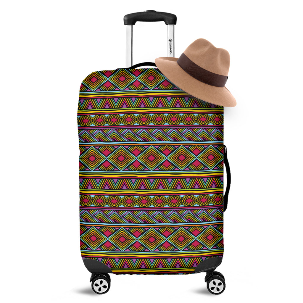 Colorful African Inspired Pattern Print Luggage Cover