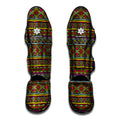 Colorful African Inspired Pattern Print Muay Thai Shin Guards