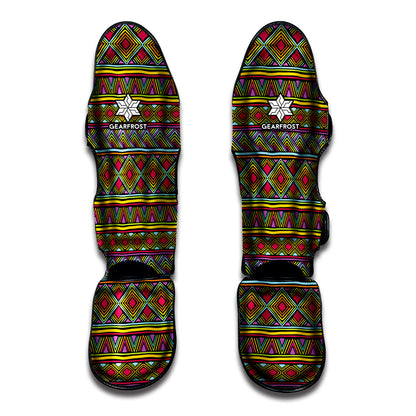 Colorful African Inspired Pattern Print Muay Thai Shin Guard