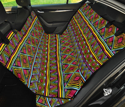 Colorful African Inspired Pattern Print Pet Car Back Seat Cover