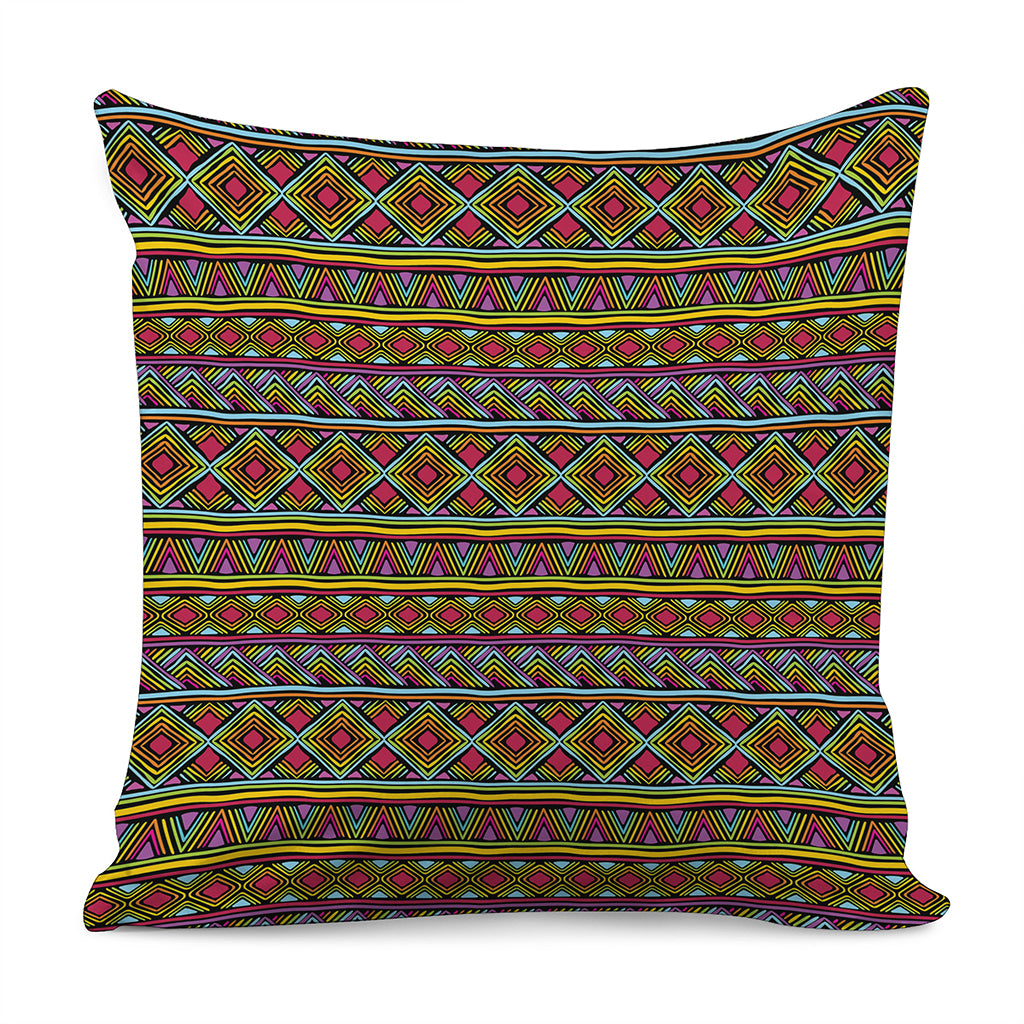 Colorful African Inspired Pattern Print Pillow Cover