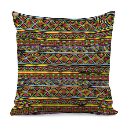 Colorful African Inspired Pattern Print Pillow Cover