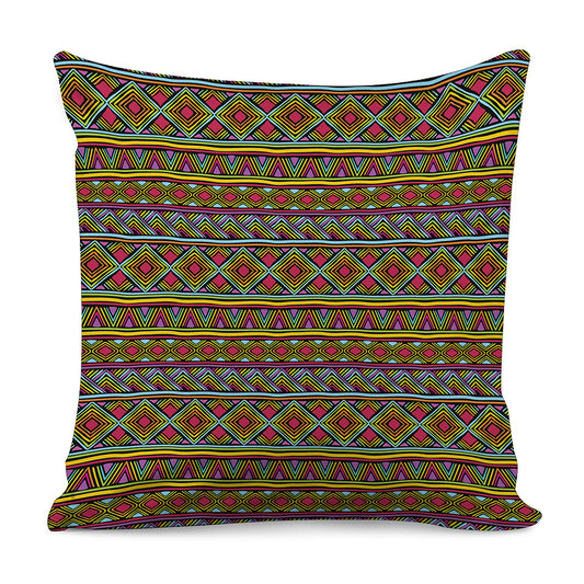 Colorful African Inspired Pattern Print Pillow Cover