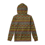 Colorful African Inspired Pattern Print Pullover Hoodie