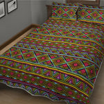 Colorful African Inspired Pattern Print Quilt Bed Set