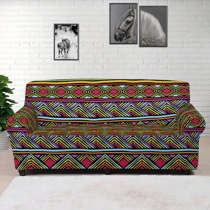 Colorful African Inspired Pattern Print Sofa Cover