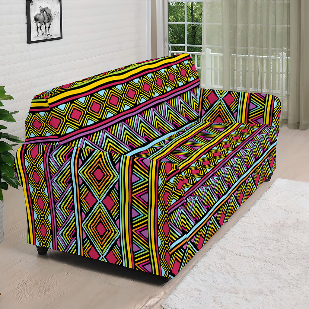 Colorful African Inspired Pattern Print Sofa Cover