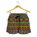 Colorful African Inspired Pattern Print Women's Shorts